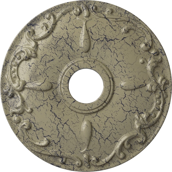 Ekena Millwork Kent Ceiling Medallion (Fits Canopies up to 5"), 18"OD x 3 1/2"ID x 1 1/4"P, Castle Stone Crackle CM18KECSC - main